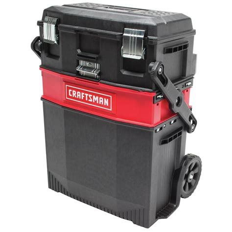 craftsman 22-in 1-drawer red plastic metal wheeled lockable tool box|CRAFTSMAN 22.